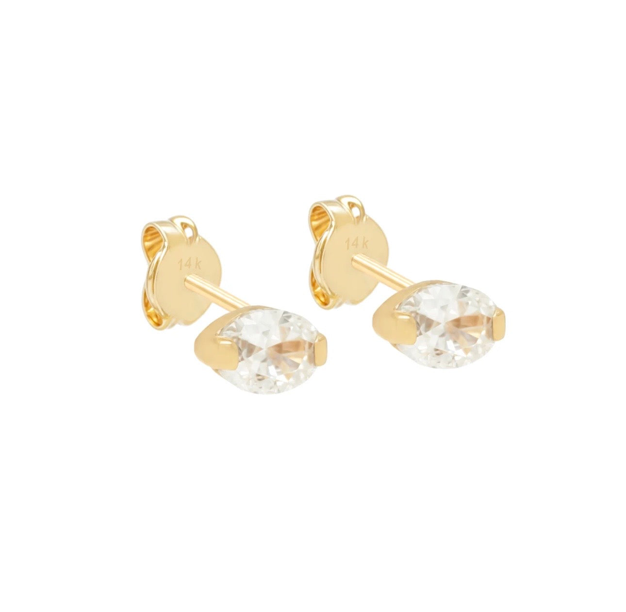 Secret Oasis Stud Earrings 14k