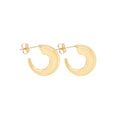 Crescent Moon Hoop Earrings 14k