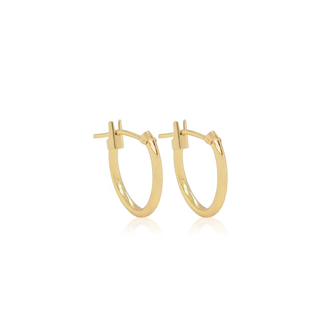 Áurea Minimal Hoop Earrings 14k