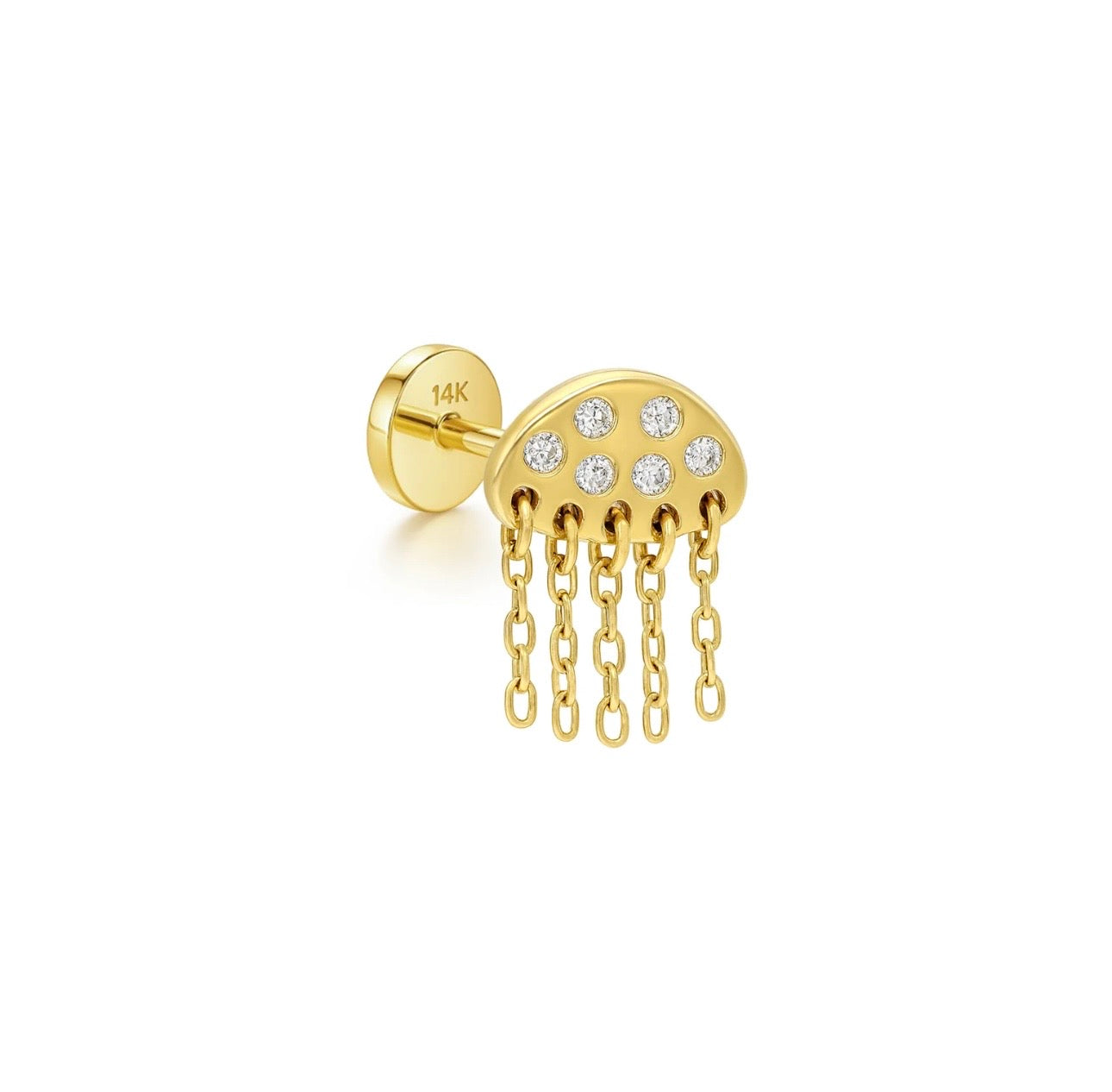 Caroline Stud Earring 14k