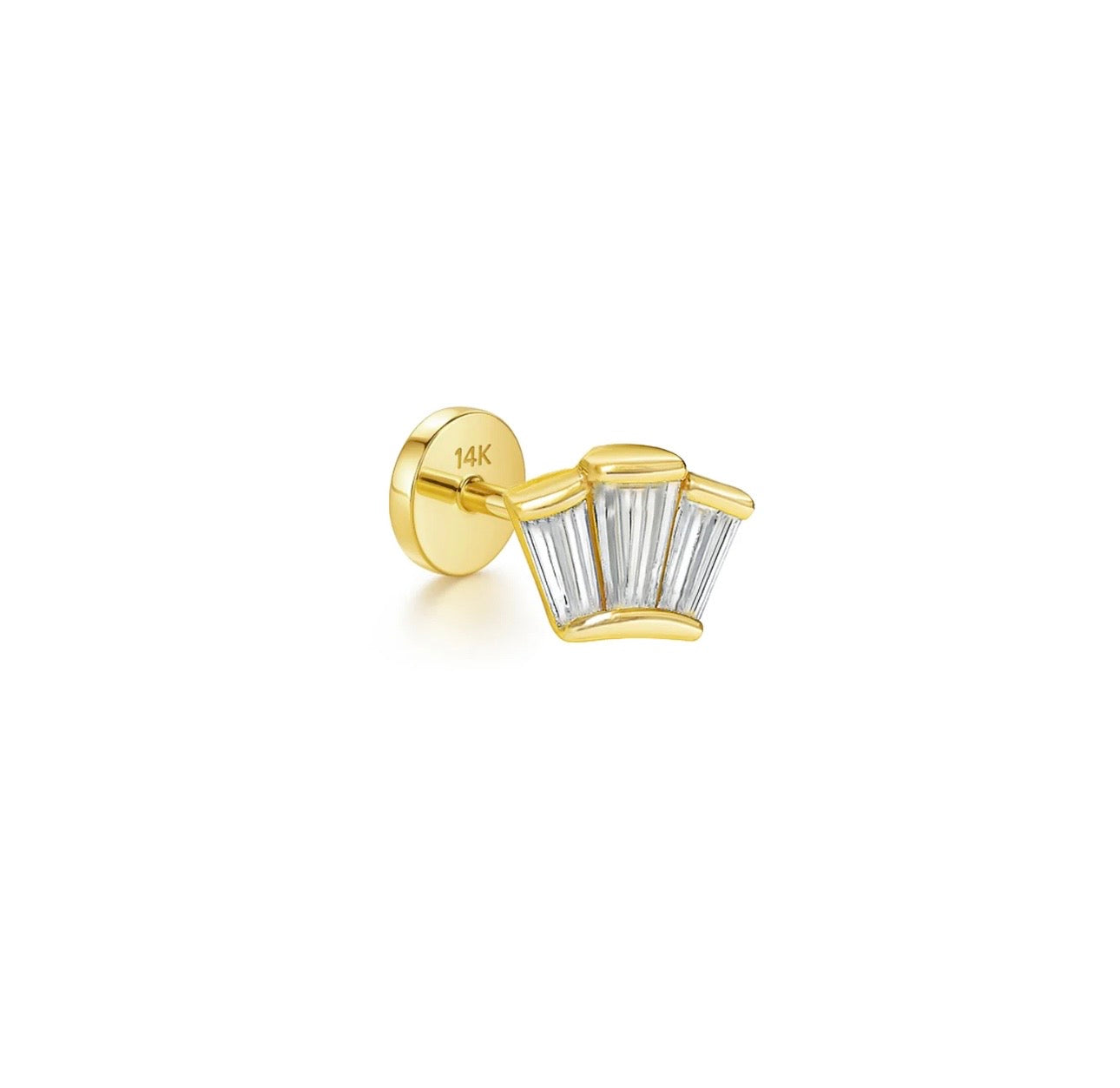 Áurea Line Stup Earring 14k