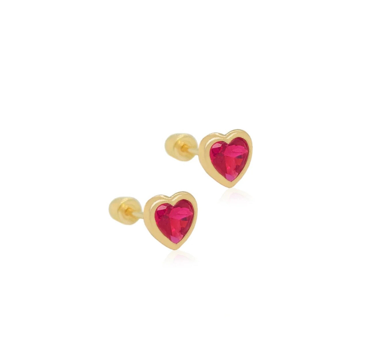 Little Heart Stud Earrings 14k