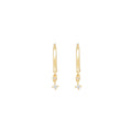 Áurea Clover Hoop Earrings 14k
