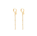 Chain & Star Hoop Earrings 14k