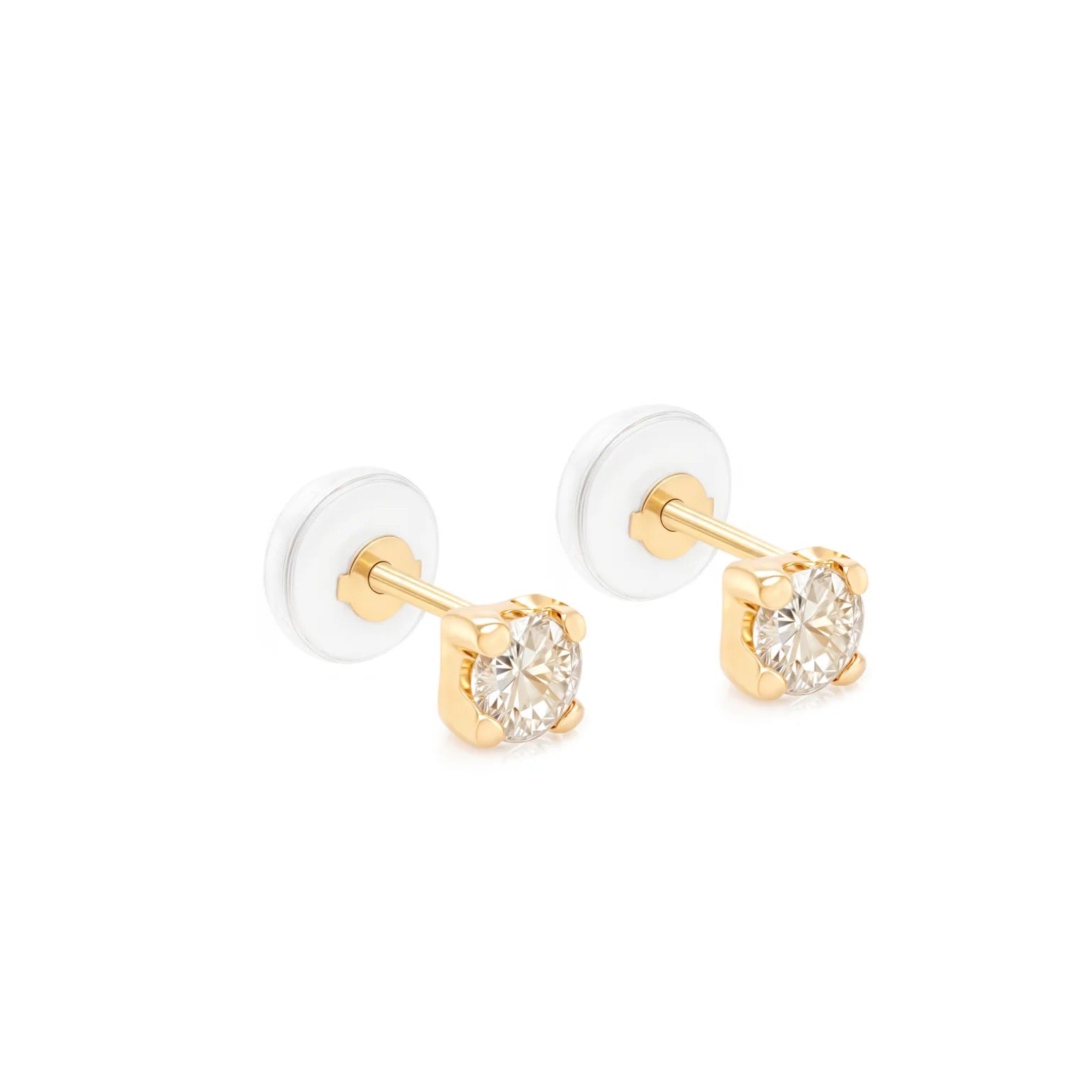 Ash Stud Earrings 14k