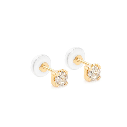 Ash Stud Earrings 14k