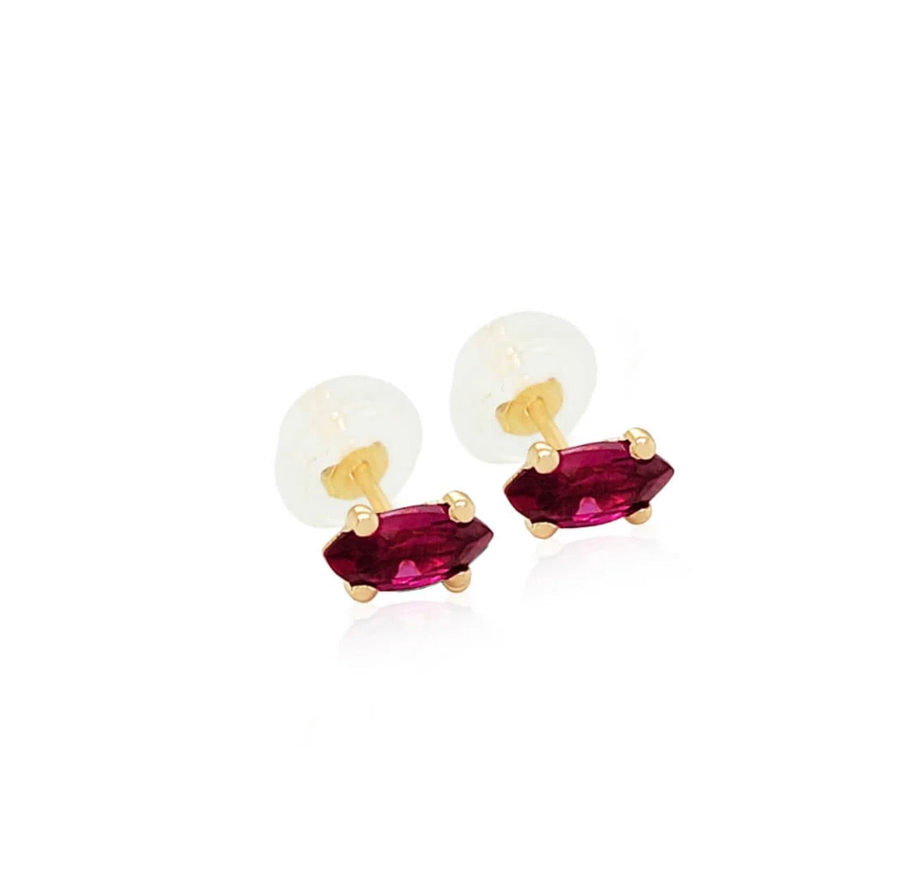 Áurea Oval Stud Earrings 14k