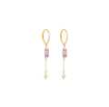 Lilac Universe Hoop Earrings 14k