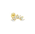 Secret Crown Stud Earring 14k