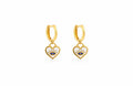 Heart Eyes Hoop Earrings 14k