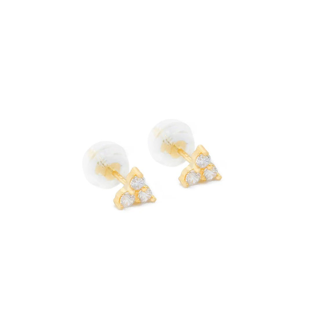 Pizza Stud Earrings 14k