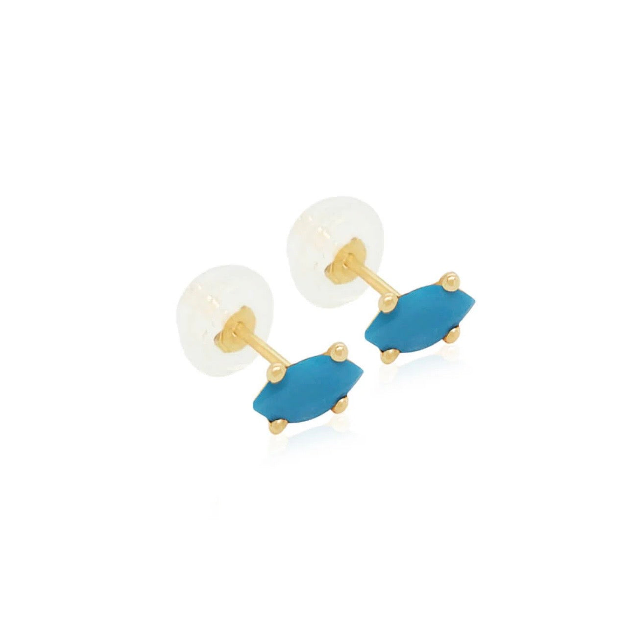 Áurea Oval Stud Earrings 14k