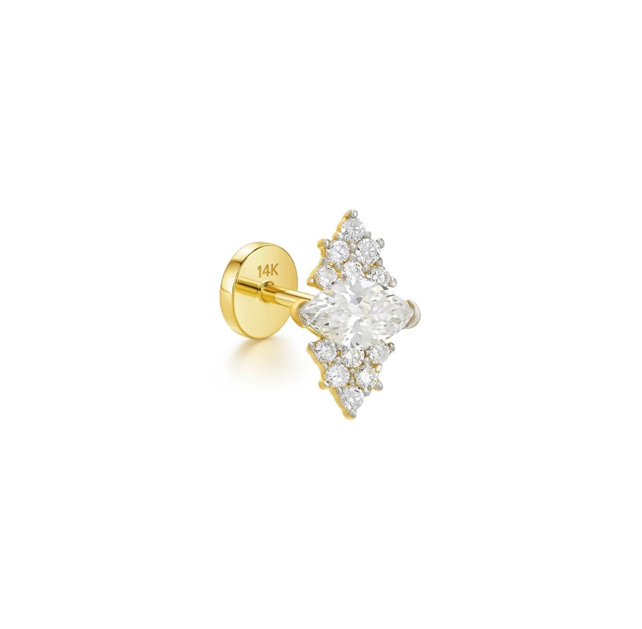 Áurea Diamond Stud Earring 14k