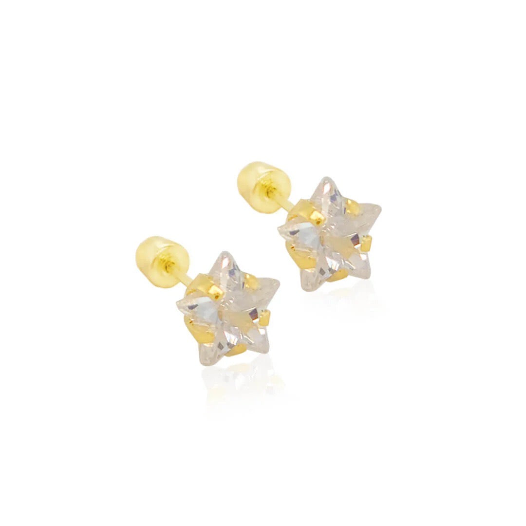 Áurea Star Stud Earrings 14k