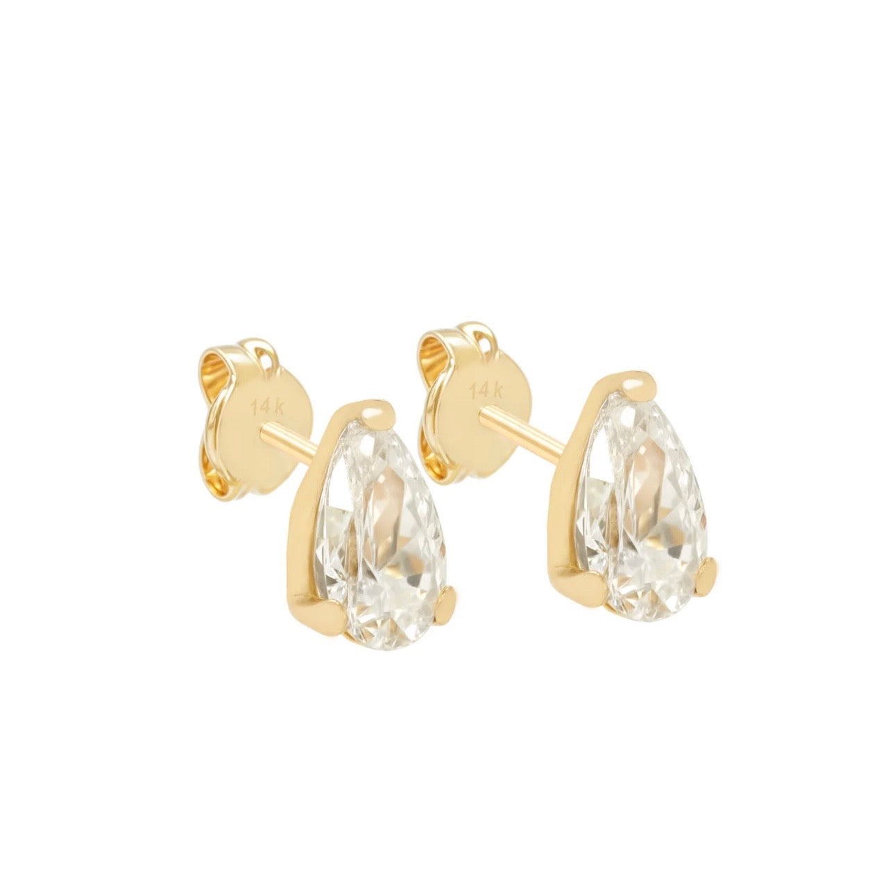 Secret Drop Stud Earrings 14k