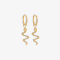 Áurea Snake Hoop Earrings 14k