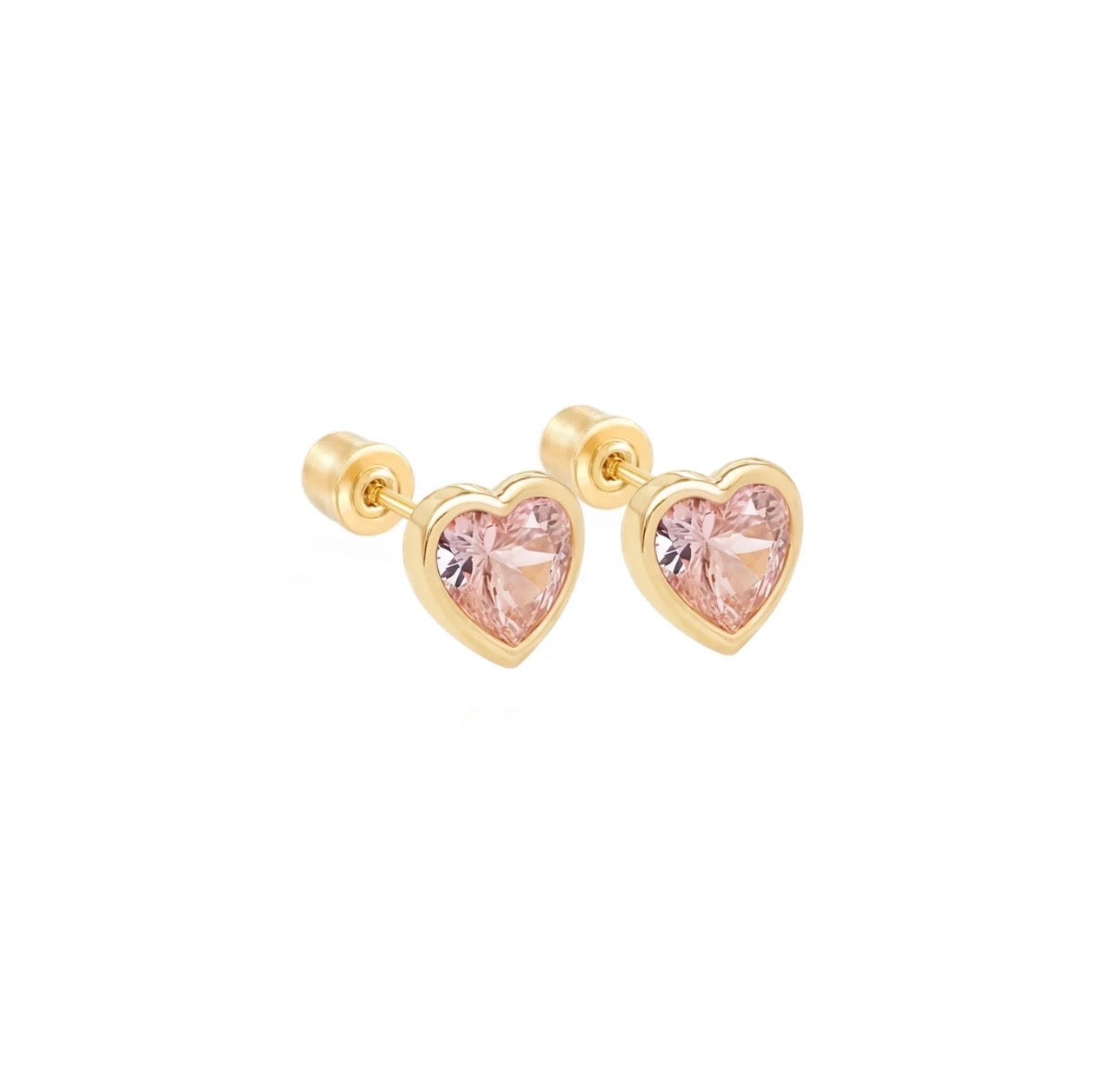 Little Heart Stud Earrings 14k