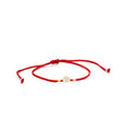 Pulsera Hilo Rojo Crown Crystal en Oro 14K – Áurea Secret