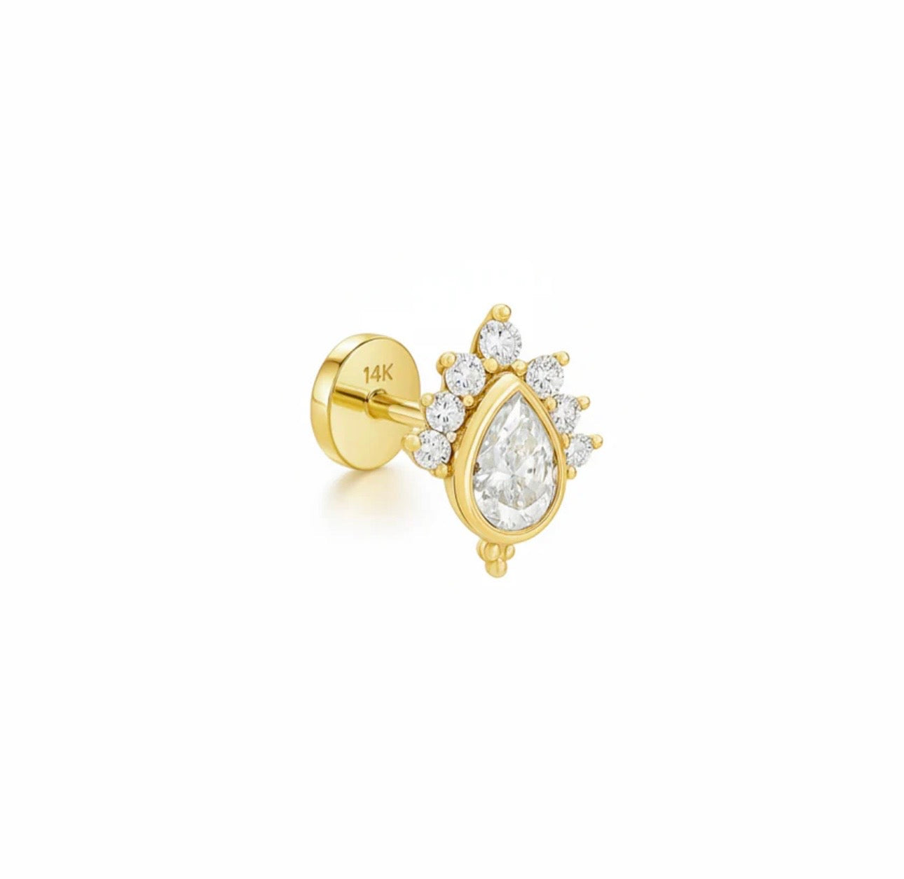 Aboriginal Stup Earring 14k