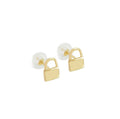 Secret Padlock Stud Earrings 14k
