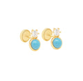 Áurea Aqua Stud Earrings 14k