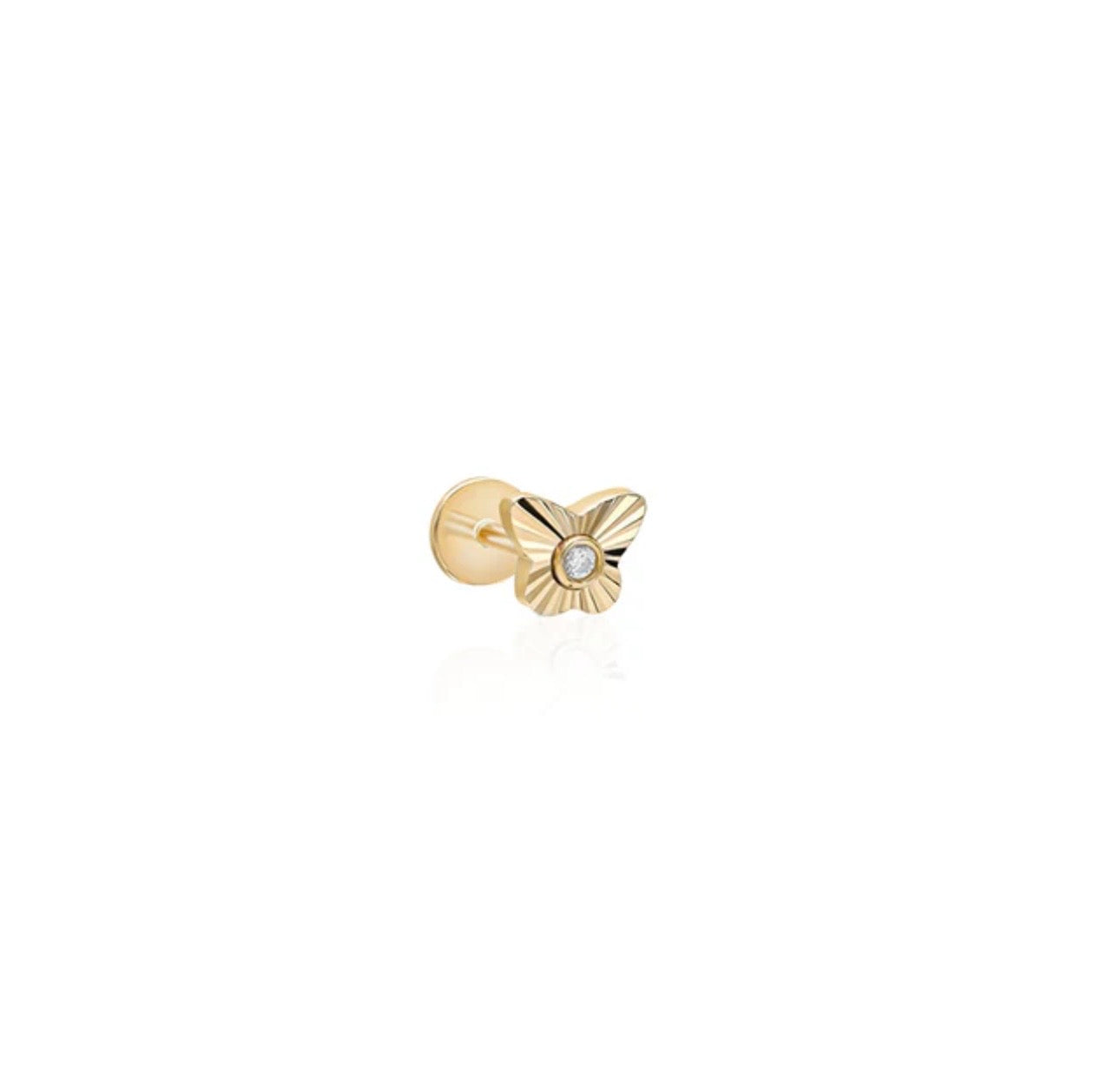 Little Butterfly Stud Earring 14k
