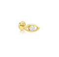 Evil Eye Stud Earring 14k