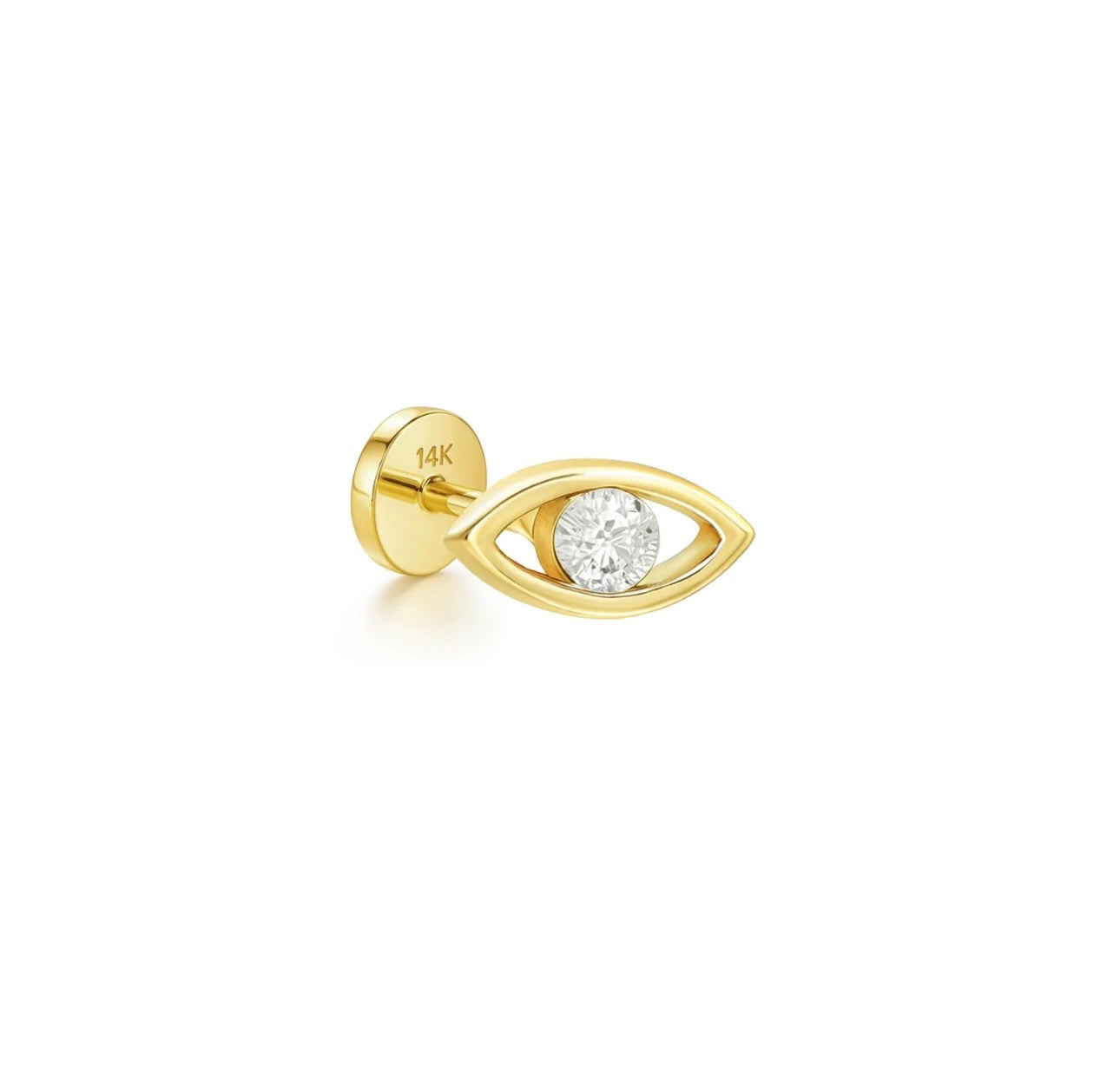 Evil Eye Stud Earring 14k