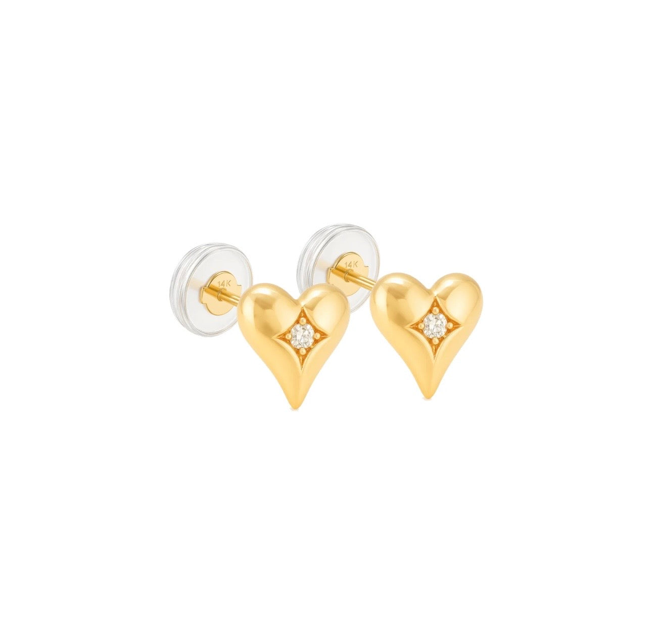 Cupid Stud Earrings 14k