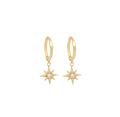 Little Sun Hoop Earrings 14k