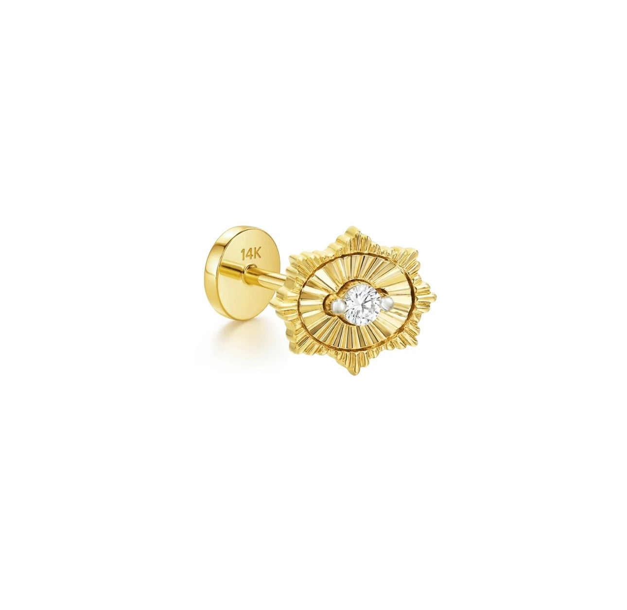 Princess Stud Earring 14k