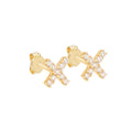 Áurea X Stud Earrings 14k