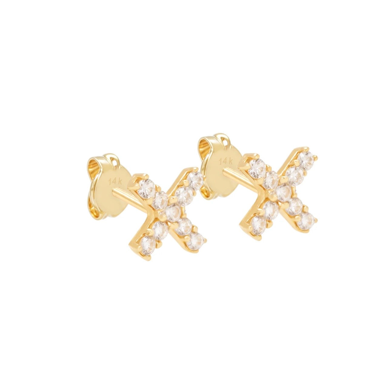 Áurea X Stud Earrings 14k