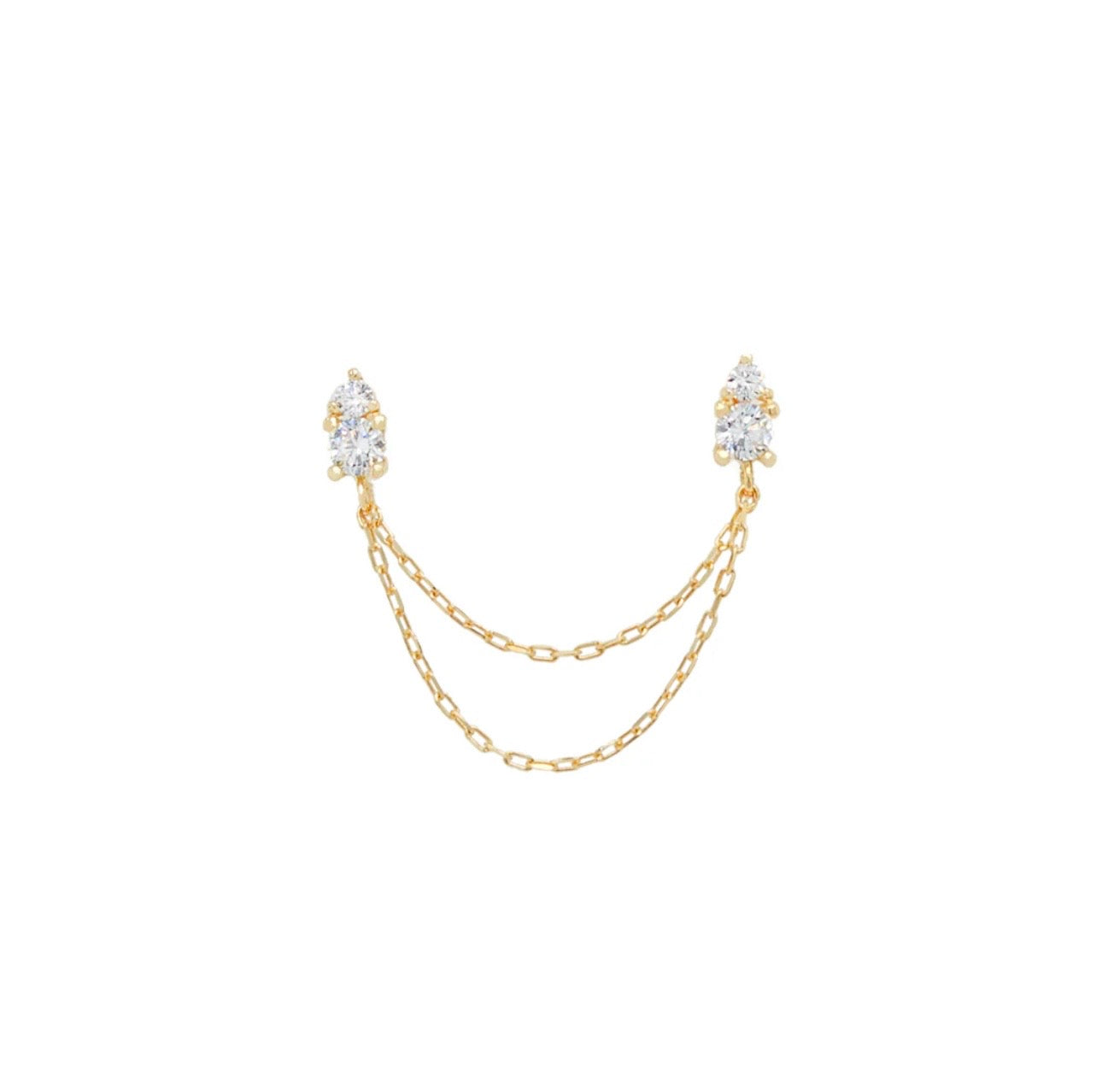 Morning star Chain Earring 14k
