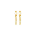 Double Chain Hoop Earrings 14k