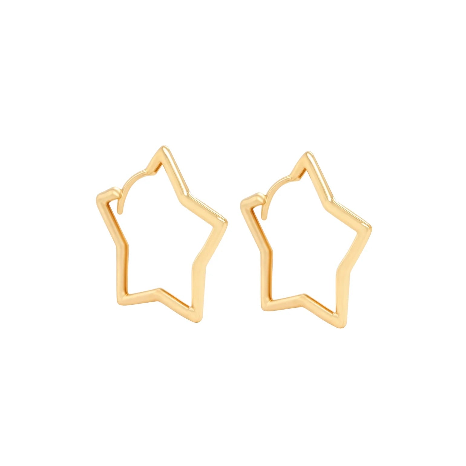 Áurea Star Hoop Earrings 14K