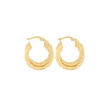 Secret Twin Hoop Earrings 14k