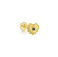 Heart Stup Earring 14k