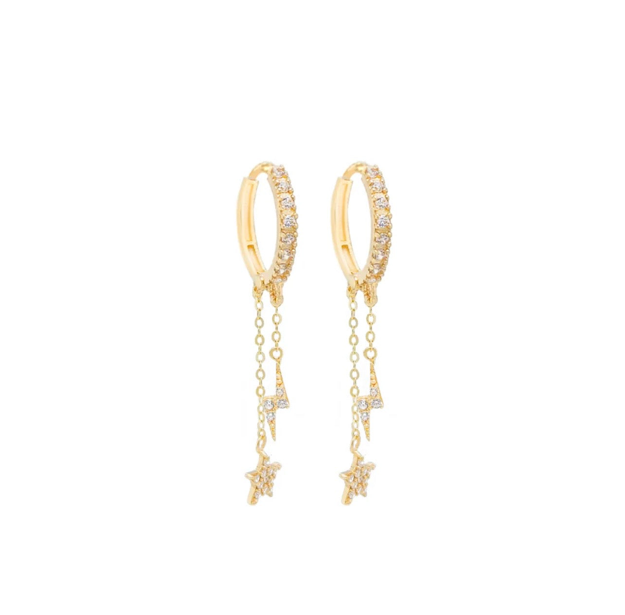 Áurea Midnight Hoop Earrings 14k