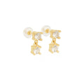 Twin Stud Earrings 14k