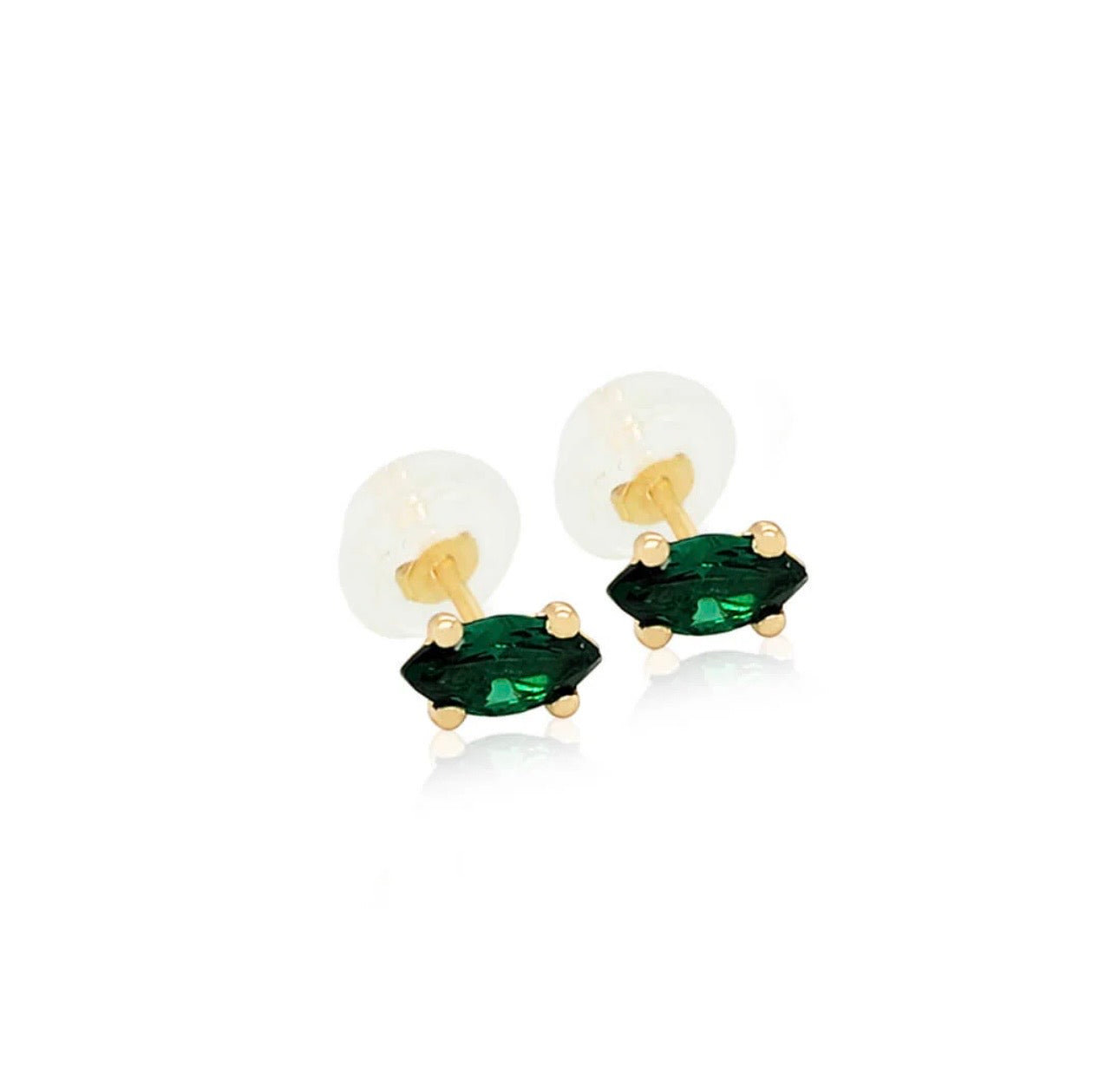 Áurea Oval Stud Earrings 14k